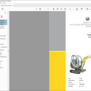 Wacker Neuson 1703 Crawler excavator SPARE PARTS LIST manual - PDF DOWNLOAD