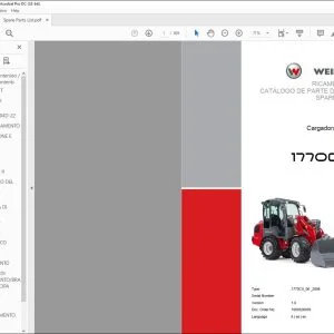 Wacker Neuson 1770CX50 Weidemann Wheel Loader SPARE PARTS LIST Manual - PDF DOWNLOAD