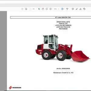 Wacker Neuson 3006 D61 D81 Weidemann Wheel Loader SPARE PART CATALOG Manual - PDF DOWNLOAD
