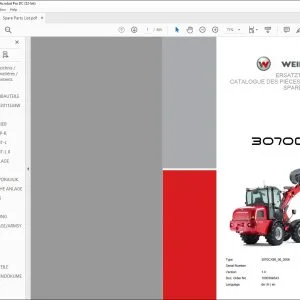Wacker Neuson 3070CX80 Weidemann Wheel Loader SPARE PARTS LIST Manual - PDF DOWNLOAD