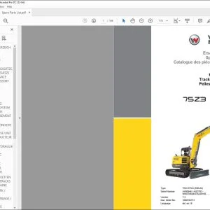 Wacker Neuson 75Z3 EPA3 Tracked excavators Spare parts list Manual -  PDF DOWNLOAD