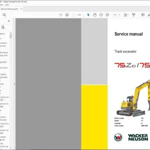 Wacker Neuson 75Z3/75Z32 Track excavators Operator’s Manual - PDF DOWNLOAD