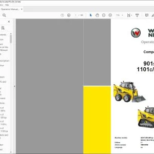 Wacker Neuson 901S/901SP 1101C/1101CP Compact loaders Operator’s Manual - PDF DOWNLOAD