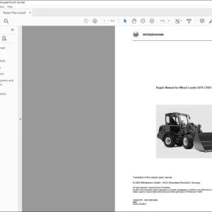 Wacker Neuson CX50  2070 CX80 Weidemann Wheel Loader Repair Manual - PDF DOWNLOAD