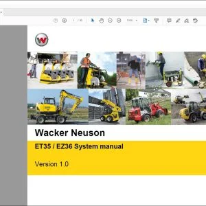 Wacker Neuson ET35/ EZ36 Track excavator System manual - PDF DOWNLOAD