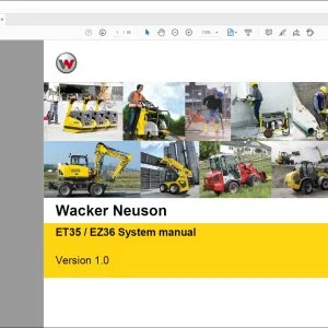 Wacker Neuson ET35  EZ36 Track Excavator System manual - PDF DOWNLOAD
