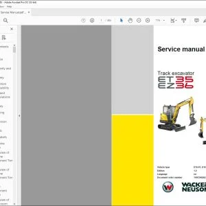Wacker Neuson  ET35 EZ36 Track excavator Service manual - PDF