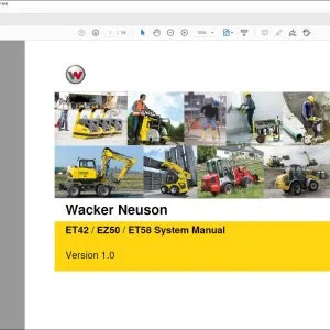 Wacker Neuson ET42  EZ50 ET58 System Manual - PDF DOWNLOAD