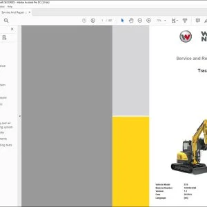 Wacker Neuson ET42 EZ50 ET58 Track Excavator Service and Repair Manual - PDF DOWNLOAD