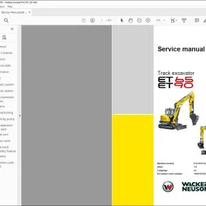 Wacker Neuson ET65 ET90 Track excavator Service Manual -  PDF DOWNLOAD