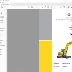 Wacker Neuson ET90 Crawler excavator SPARE PARTS LIST Manual - PDF DOWNLOAD
