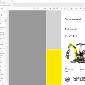 Wacker Neuson EZ17 Track excavator Service manual - PDF DOWNLOAD
