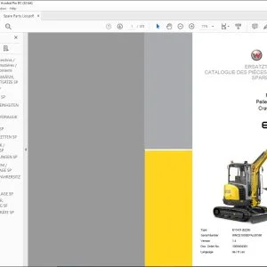 Wacker Neuson EZ26 Crawler excavator Spare parts list Manual - PDF DOWNLOAD