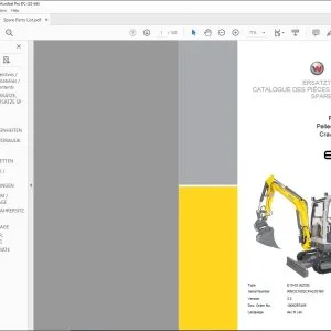 Wacker Neuson EZ28 Crawler excavator Spare parts list Manual - PDF DOWNLOAD