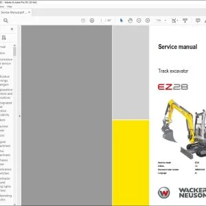 Wacker Neuson  EZ28 EZ36 Track excavator Service manual - PDF DOWNLOAD