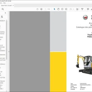 Wacker Neuson EZ36 Tracked Excavator Spare parts list Manual - PDF DOWNLOAD