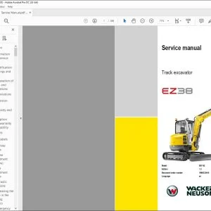 Wacker Neuson EZ38 Track excavator Service manual - PDF DOWNLOAD