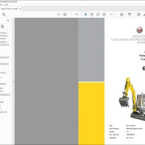 Wacker Neuson EZ53 Crawler excavator SPARE PARTS LIST Manual - PDF DOWNLOAD