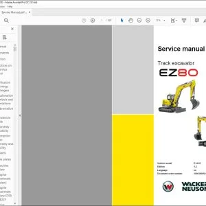 Wacker Neuson EZ80 Track excavator Service manual - PDF DOWNLOAD