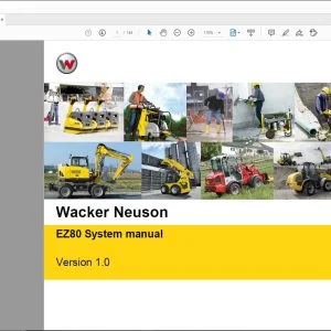 Wacker Neuson EZ80 Track excavator System manual - PDF DOWNLOAD