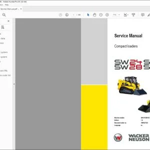 Wacker Neuson SW24 ST35 SW28 ST45 Compact loaders Service Manual - PDF DOWNLOAD