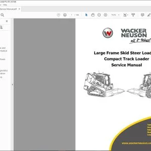 Wacker Neuson SW24, SW28, ST35, ST45 Large Frame Skid Steer Loader  Compact Track Loader Service Manual - PDF DOWNLOAD