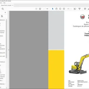 Wacker Neuson EZ80 Tracked Excavator Spare parts catalog Manual - PDF DOWNLOAD
