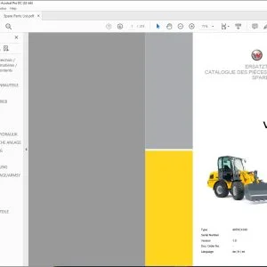 Wacker Neuson WL57 Weidemann Wheel Loader SPARE PARTS LIST Manual -  PDF DOWNLOAD