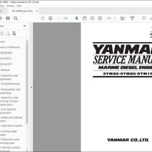 YANMAR 3YM30 3YM20 2YM15 MARINE DIESEL ENGINE SERVICE MANUAL 0BYMM-G00100  - PDF DOWNLOA