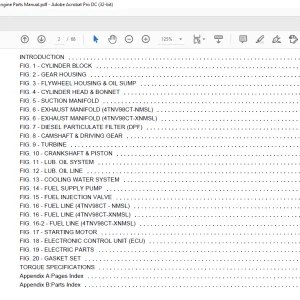 YANMAR 4TNV98CT-NMSL 4TNV98CT-XNMSL Gehl RT210 RT215 Mustang 2100RT 2150RT COMPACT TRACK LOADER ENGINE PARTS MANUAL - PDF DOWNLOAD