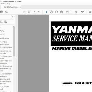 YANMAR 6CX-ETE MARINE DIESEL ENGINE SERVICE MANUAL  - PDF DOWNLOAD