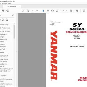 YANMAR 6SY-STP2 6SY655 8SY-STP SERIES MARINE ENGINES SERVICE MANUAL 0BSYM-G00100 - PDF DOWNLOAD