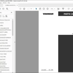 YANMAR C30RUS-2B EXCAVATOR CRAWLER CARRIER PARTS CATALOG MANUAL 0CS10-M52500EN - PDF DOWNLOAD