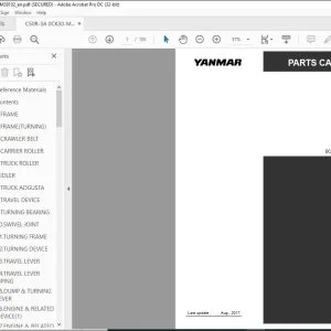 YANMAR C50R-3(A) EXCAVATOR RUBBER CRAWLER CARRIER PARTS CATALOG MANUAL 0CK30-M38102EN - PDF DOWNLOAD