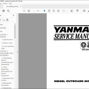 YANMAR D27A & D36A DIESEL OUTBOARD MOTOR SERVICE MANUAL - PDF DOWNLOAD