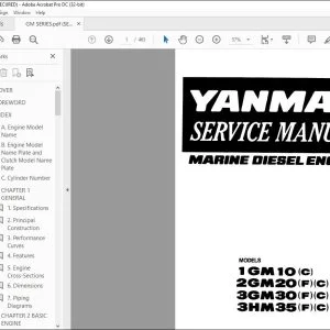 YANMAR IGMIO(c) 2GM20(F)(C) 3GM30(F)(C) 3HM35(F)(C) MARINE DIESEL ENGINE SERVICE MANUAL - PDF DOWNLOAD