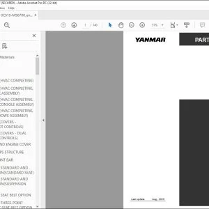 YANMAR S220R SKID-STEER LOADER PARTS CATALOG MANUAL 0CS10-M56700EN - PDF DOWNLOAD