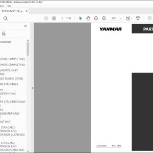 YANMAR S270V-1 SKID-STEER LOADER PARTS CATALOG MANUAL 0CK50-M00100EN - PDF DOWNLOAD