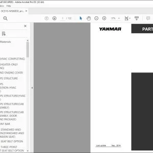 YANMAR S270V SKID-STEER LOADER PARTS CATALOG MANUAL 0CS10-M56800EN - PDF DOWNLOAD
