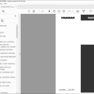 YANMAR T175-1 COMPACT TRACK LOADER PARTS CATALOG MANUAL 0CK50-M00110EN - PDF DOWNLOAD