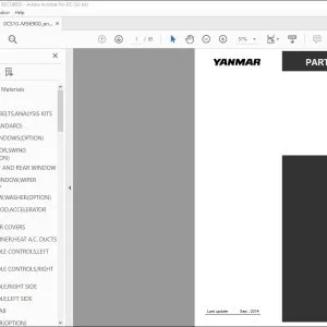 YANMAR T175 COMPACT TRACK LOADER PARTS CATALOG MANUAL 0CS10-M56900EN - PDF DOWNLOAD