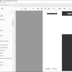 YANMAR V3-5(MC) V4-5(A) V5(-A) WHEEL LOADER PARTS CATALOG MANUAL 0CK20-M36003EN - PDF DOWNLOAD
