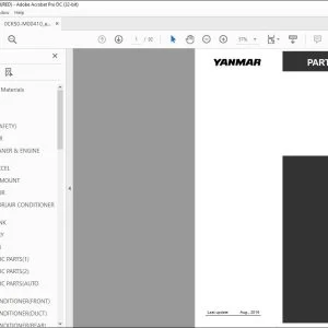 YANMAR V4-6(BR) WHEEL LOADER PARTS CATALOG MANUAL 0CK50-M00410EN - PDF DOWNLOAD