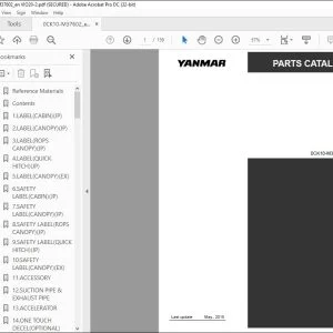 YANMAR VIO20-2 EXCAVATOR CRAWLER BACKHOE PARTS CATALOG MANUAL 0CK10-M37602EN - PDF DOWNLOAD
