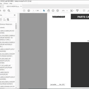 YANMAR VIO20-3 EXCAVATOR CRAWLER BACKHOE PARTS CATALOG MANUAL 0CK10-M39703EN - PDF DOWNLOAD