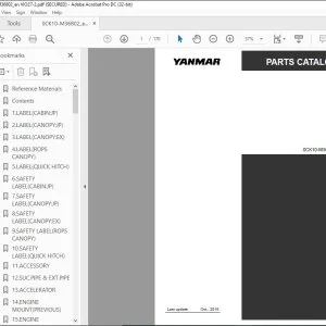 YANMAR VIO27-2 EXCAVATOR CRAWLER BACKHOE PARTS CATALOG MANUAL 0CK10-M36802EN - PDF DOWNLOAD