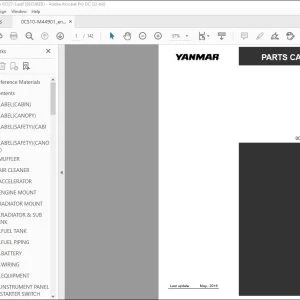 YANMAR VIO27-3 EXCAVATOR CRAWLER BACKHOE PARTS CATALOG MANUAL 0CS10-M44901EN - PDF DOWNLOAD