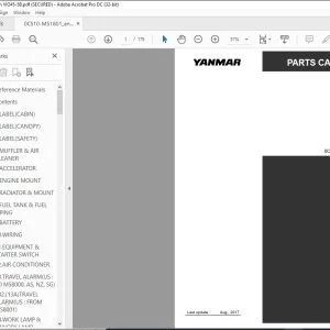 YANMAR VIO45-5B EXCAVATOR CRAWLER BACKHOE PARTS CATALOG MANUAL 0CS10-M51801EN - PDF DOWNLOAD