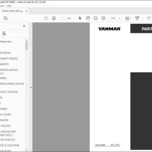 YANMAR VIO50-6A EXCAVATOR CRAWLER BACKHOE PARTS CATALOG MANUAL 0CK50-M01380EN - PDF DOWNLOAD