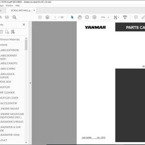 YANMAR VIO50-6B EXCAVATOR CRAWLER BACKHOE PARTS CATALOG MANUAL 0CK50-M01440EN - PDF DOWNLOAD